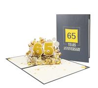 Elegante biglietto pop-up per anniversario di amore e piacere, biglietto di auguri per diversi anni per anime gemelle e coppie