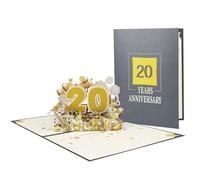 Elegante biglietto pop-up per anniversario di amore e piacere, biglietto di auguri per diversi anni per anime gemelle e coppie