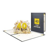Elegante biglietto pop-up per anniversario di amore e piacere, biglietto di auguri per diversi anni per anime gemelle e coppie