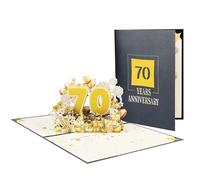 Elegante biglietto pop-up per anniversario di amore e piacere, biglietto di auguri per diversi anni per anime gemelle e coppie