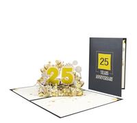 Elegante biglietto pop-up per anniversario di amore e piacere, biglietto di auguri per diversi anni per anime gemelle e coppie