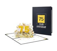 Elegante biglietto pop-up per anniversario di amore e piacere, biglietto di auguri per diversi anni per anime gemelle e coppie