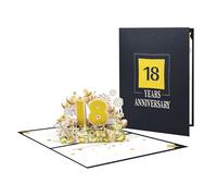 Elegante biglietto pop-up per anniversario di amore e piacere, biglietto di auguri per diversi anni per anime gemelle e coppie