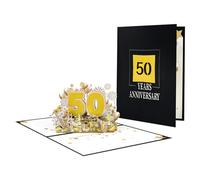 Elegante biglietto pop-up per anniversario di amore e piacere, biglietto di auguri per diversi anni per anime gemelle e coppie
