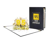 Elegante biglietto pop-up per anniversario di amore e piacere, biglietto di auguri per diversi anni per anime gemelle e coppie