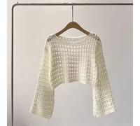 Elegante bikini donna manica lunga spiaggia copricostume top maglia maglione est