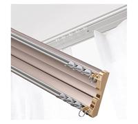 Elegante binario for tende doppio: binari in alluminio for montaggio a soffitto for un nano silenzio in ufficio, soggiorno, bagno(Rose Gold,4.5M)