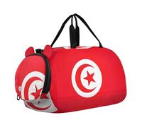 Elegante Blu Giallo Verde Gradiente Duffle Borse per Viaggio Tote Pernottamento Weekender Duffel Palestra Duffle Bambini Bagagli Ragazzi Carry on Duffel, bandiera tunisia, classico