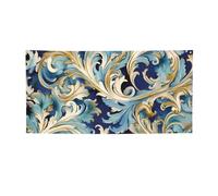 elegante blu oro fiorentino Banner segno per esterno interno compleanno sfondo poster decorazioni per feste forniture sfondo foto con occhielli personalizzato bandiera da parete