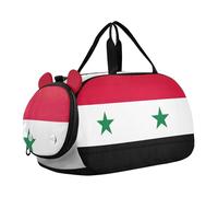 Elegante blu Saxe Gradient Duffle Bags per viaggio Tote Borse da notte Bambino Bambini Palestra Duffle Carry on Duffel Bag Boy, Bandiera della Siria, classico