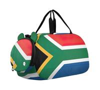 Elegante blu Saxe Gradient Duffle Bags per viaggio Tote Borse da notte Bambino Bambini Palestra Duffle Carry on Duffel Bag Boy, bandiera sud africa, classico