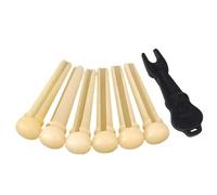 Elegante Bone Chitarra Ponte Perni Set Ponte Osso Perni Del Ponte Accessori Stringa Texture Osso Adatto Per