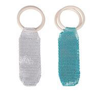 Elegante borsa a mano decorata con strass per trasportare il telefono con pratica custodia a rete dal design elegante, bianco, blu lago