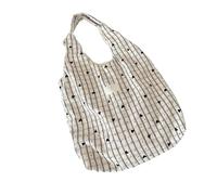 Elegante borsa a tracolla a scacchi con stampa a cuore per le donne casual per pendolari borsa ascellare con spaziosa griglia interna stampa cuore casual, A righe Love Nero, One Size