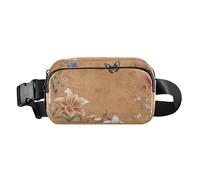 Elegante borsa a tracolla con fiori peonie, garofano, basilico, rosa, elegante, per donne e uomini, impermeabile, con cinghia regolabile, per viaggi, vacanze, corsa, 10, 1 Size