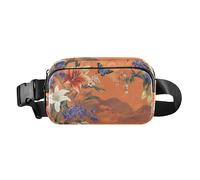 Elegante borsa a tracolla con fiori peonie, garofano, basilico, rosa, elegante, per donne e uomini, impermeabile, con cinghia regolabile, per viaggi, vacanze, corsa, 08, 1 Size