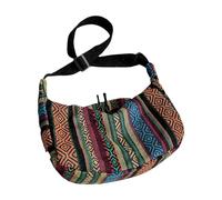 Elegante borsa a tracolla con motivo animale Spaziosa tasca per organizzatori Comode borse a tracolla per lo shopping in gita Borsa etnica ricamata per le donne