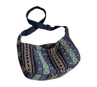 Elegante borsa a tracolla con motivo animale Spaziosa tasca per organizzatori Comode borse a tracolla per lo shopping in gita Borsa etnica ricamata per le donne