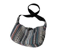 Elegante borsa a tracolla con motivo animale Spaziosa tasca per organizzatori Comode borse a tracolla per lo shopping in gita Borsa etnica ricamata per le donne