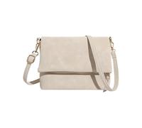 Elegante borsa a tracolla con patta superiore per le donne tracolla regolabile ampio spazio di archiviazione stili moderni borsa in pelle PU borsa da donna, bianco