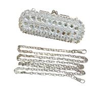 Elegante borsa a tracolla con strass di vetro, borsa da sera casual adatta per riunioni eleganti e ricevimenti pochette di lusso, Stile 3, One Size