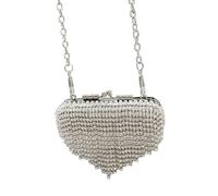 Elegante borsa a tracolla con strass di vetro, borsa da sera casual adatta per riunioni eleganti e ricevimenti pochette di lusso, Stile 7, One Size