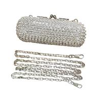 Elegante borsa a tracolla con strass di vetro, borsa da sera casual adatta per riunioni eleganti e ricevimenti pochette di lusso, Stile: 8, One Size