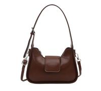 Elegante borsa a tracolla da donna in pelle PU borsa da lavoro casual borsa a tracolla per la primavera 2025 con tracolla regolabile PU borsa, Marrone scuro, One Size