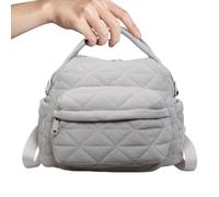 Elegante Borsa A Tracolla Da Donna In Tinta Unita, Borsa Morbida Con Tasche Multiple Per L'Organizzazione, Borsaa Leggera E Comoda Per Lavoro Viaggi Shopping Pendolarismo Quotidiano Famiglia Amici Adu