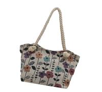 Elegante borsa a tracolla da donna spaziosa borsa floreale sotto le ascelle borse alla ricerca di comfort e stili nell'uso quotidiano borsa in nylon leggero con arte floreale, B, One Size