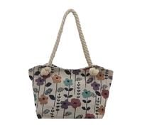 Elegante borsa a tracolla da donna spaziosa borsa floreale sotto le ascelle borse alla ricerca di comfort e stili nell'uso quotidiano borsa in nylon leggero con arte floreale, B, One Size
