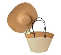 Elegante borsa a tracolla in paglia completa diversi stili spaziosa borsa casual sotto le ascelle borse adatte per gli amanti della spiaggia città borsa della spesa, cachi, One Size