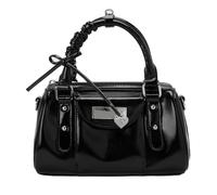 Elegante borsa a tracolla in pelle PU borse a tracolla casual borsa ascellare borsa per le donne alla ricerca di disegni unici borsa da moto punk, Nero , One Size