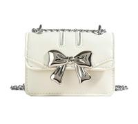 Elegante Borsa A Tracolla In Pelle PU Per Donne Con Dettagli A Catena E Disegni Unici In Fiocchi Da Lavoro Per Borse Quadra