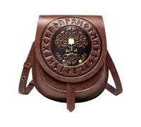 Elegante borsa a tracolla in pelle PU per le donne retrò borse a tracolla medievali europee borse a tracolla personalità borsa dichiarazione, Marrone, Bellezza di massa