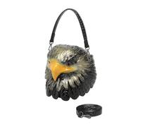 Elegante borsa a tracolla in pelle PU per uomini e donne con stampa gufo design leggero borsa a tracolla pratica per tutti i giorni noi, Nero , Taglia unica