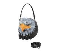 Elegante borsa a tracolla in pelle PU per uomini e donne con stampa gufo design leggero borsa a tracolla pratica per tutti i giorni noi, Nero