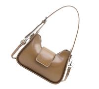 Elegante borsa a tracolla in PU per le donne 2025 borsa primaverile e borsa ascellare Lussuose borse a tracolla con tracolla regolabile PU pelle ascella borsa, cachi, One Size