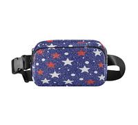 Elegante borsa a tracolla marsupio per piccoli uomini d'affari stelle patriottica stile neve borsa a tracolla con tracolla regolabile resistente all'acqua per viaggi vacanze corsa