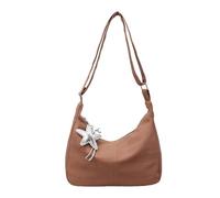 Elegante borsa a tracolla oversize in tela interna spaziosa comoda borsa a tracolla adatta per l'uso quotidiano borsa a tracolla casual, Marrone, One Size