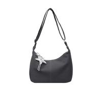 Elegante borsa a tracolla oversize in tela interna spaziosa comoda borsa a tracolla adatta per l'uso quotidiano borsa a tracolla casual, Nero , One Size