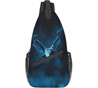 Elegante borsa a tracolla per il petto Gufo Fauna selvatica Elfo notturno Andato in cerca di preda, Zaino a tracolla Borsa a tracolla regolabile Zaino casual leggero per uomo Donna Sport all'aria aper