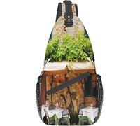 Elegante borsa a tracolla per petto Toscana Italia Città, borsa a tracolla regolabile per zaino a tracolla