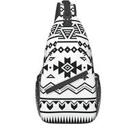 Elegante borsa a tracolla sul petto Arte folcloristica americana azteca Confini Antica cultura tribale del Sud America Stampa artistica, Zaino a tracolla Borsa a tracolla regolabile Leggero Zaino casu
