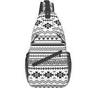 Elegante borsa a tracolla sul petto Arte folcloristica americana azteca Confini Antica cultura tribale del Sud America, Zaino a tracolla Borsa a tracolla regolabile Leggero Zaino casual per uomo Donna
