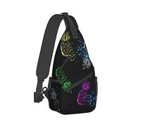 Elegante borsa a tracolla sul petto compatibile con lo zaino a tracolla a tracolla in pino colorato nero per donna, sacca da palestra regolabile e confortevole, zainetto da escursionismo da viaggio an