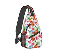 Elegante borsa a tracolla sul petto compatibile con lo zaino a tracolla a tracolla per le angurie dei pini acquerellati per le donne, sacca da palestra regolabile e confortevole, zainetto antifurto pe