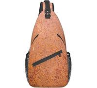 Elegante borsa a tracolla sul petto Motivo di design in ferro ruggine astratto su acciaio metallico sporco, zaino a tracolla a tracolla Borsa sul petto regolabile Zainetto casual leggero per uomo Donn