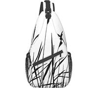 Elegante Borsa a Tracolla sul Petto Reed Volare Estate Libellula Durante la Giornata di Sole Fiore Prato Fogliame Animale Parchi Fauna Selvatica All'aperto, Zaino a Tracolla Borsa Pettorale Regolabile