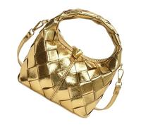 Elegante borsa a tracolla testurizzata Premium PU borsa a tracolla scomparti multipli tracolla regolabile lavoro essenziale borsa a tracolla delicata per laptop per uso quotidiano, Oro, One Size